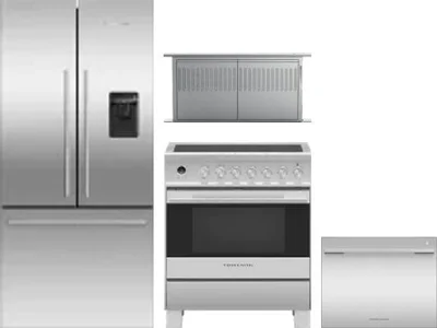 4 Piece Package Includes Refrigerator, Range, Hood And Dishwasher